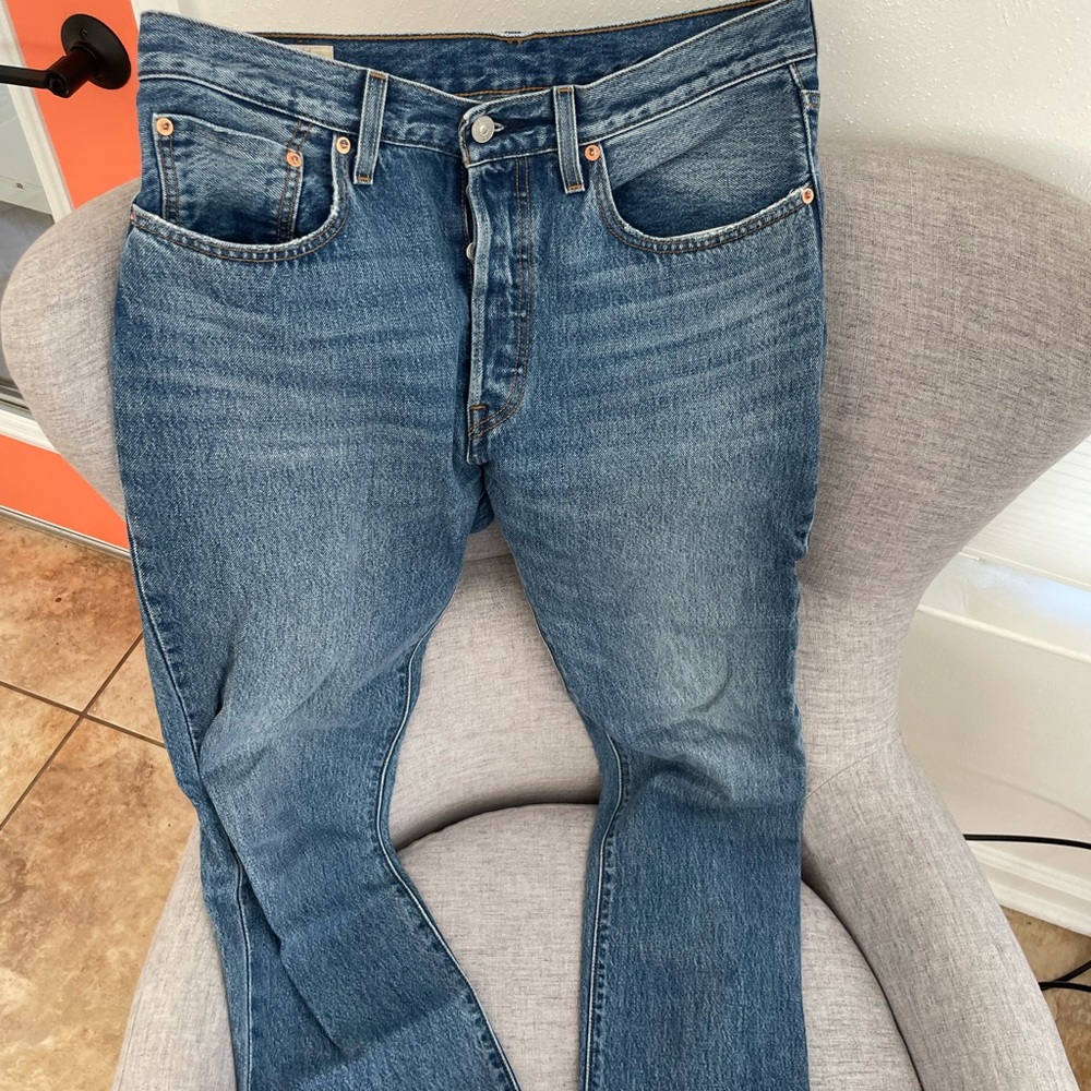 Levi’s selvedge denim high rise straight